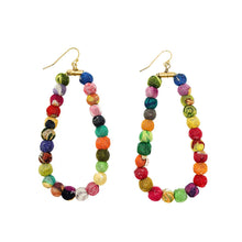 Load image into Gallery viewer, Kantha Oblong Hoops