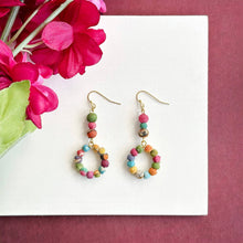 Load image into Gallery viewer, Kantha Exclamation Hoop Earrings