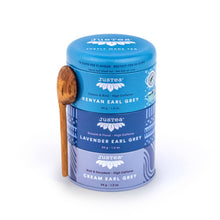 Load image into Gallery viewer, Earl Grey Tea Trio Tin & Spoon -Organic, Fair-Trade Tea Gift
