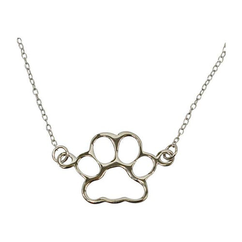 Sterling Silver Dog Paw Necklace