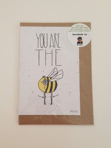 "You're the Bee's Knees" Growing Paper Greeting Card || Appreciation, Love, Thinking of You