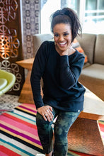 Load image into Gallery viewer, Black Zip Pullover