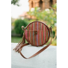 Load image into Gallery viewer, The Ginger Embroidered Round Leather Purse