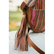 Load image into Gallery viewer, The Ginger Embroidered Round Leather Purse