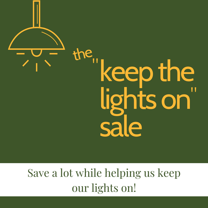 The "Keep the Lights On" Sale - Save 15% Plus Earn $15 to Spend Later for Every $50 You Spend Now. Use code "LIGHTS".