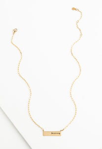 Courageous Gold Bar Necklace