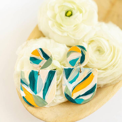 Thrive | Hand-Painted Clay Earrings