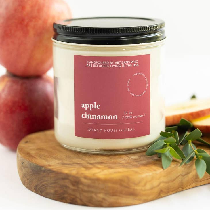 Apple Cinnamon Candle | 12 oz Glass Jar