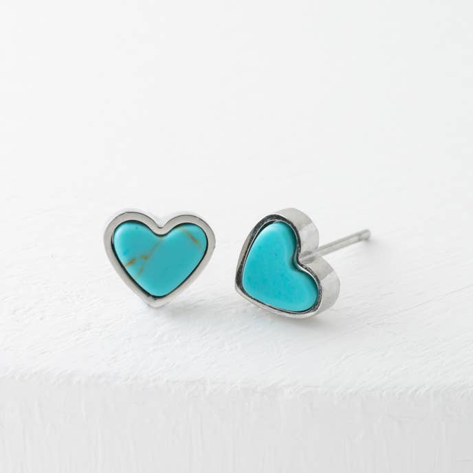 Bay Studs in Silver
