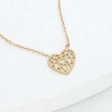 Load image into Gallery viewer, Ling Gold Heart Pendant Necklace