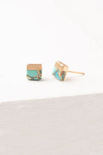Load image into Gallery viewer, Lorena Gold Dipped Square Stud Earrings