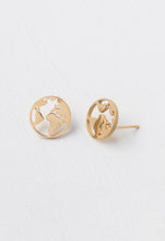 Load image into Gallery viewer, The Gold World Stud Earrings