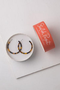 Alice Thin Resin Hoop Earrings