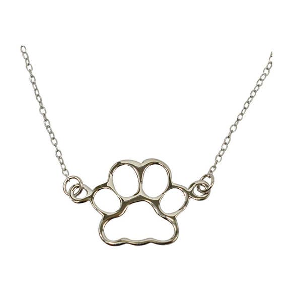 Sterling Silver Dog Paw Necklace