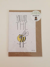 Load image into Gallery viewer, &quot;You&#39;re the Bee&#39;s Knees&quot; Growing Paper Greeting Card || Appreciation, Love, Thinking of You