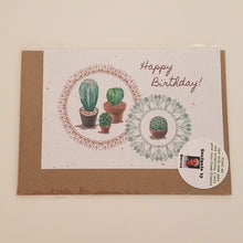 Load image into Gallery viewer, &quot;Happy Birthday&quot; with Cactus Growing Paper Greeting Card || Celebration, Happy Birthday