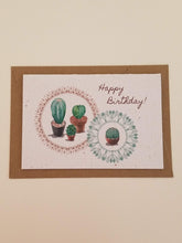 Load image into Gallery viewer, &quot;Happy Birthday&quot; with Cactus Growing Paper Greeting Card || Celebration, Happy Birthday