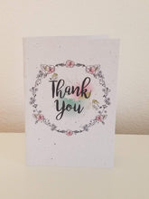 Load image into Gallery viewer, &quot;Thank You!&quot; with Watercolors Wreath Growing Paper Greeting Card || Appreciation