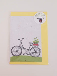 Bicycle Growing Paper Greeting Card || All Occasion