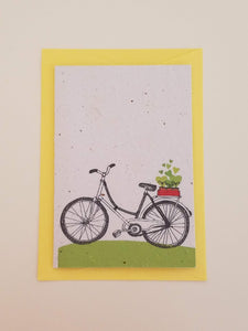 Bicycle Growing Paper Greeting Card || All Occasion