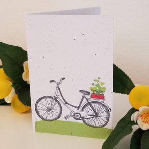 Bicycle Growing Paper Greeting Card || All Occasion