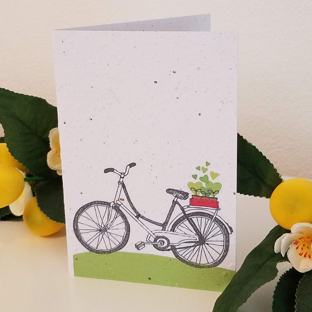 Bicycle Growing Paper Greeting Card || All Occasion