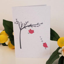 Load image into Gallery viewer, Red Birds Growing Paper Greeting Card || All Occasion