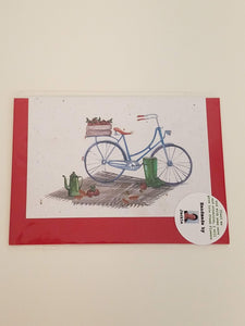 Fall Picnic with Bicycle Growing Paper Greeting Card || All Occasion