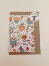Load image into Gallery viewer, Owls and Flowers Growing Paper Greeting Card || All Occasion