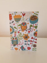 Load image into Gallery viewer, Owls and Flowers Growing Paper Greeting Card || All Occasion