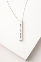 Load image into Gallery viewer, Justice: Act Justly, Love Mercy, Walk Humbly Silver Bar Necklace