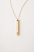 Load image into Gallery viewer, Justice: Act Justly, Love Mercy, Walk Humbly Gold Bar Necklace