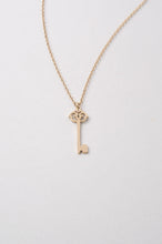 Load image into Gallery viewer, Emza Key Pendant Necklace -- Gold or Silver