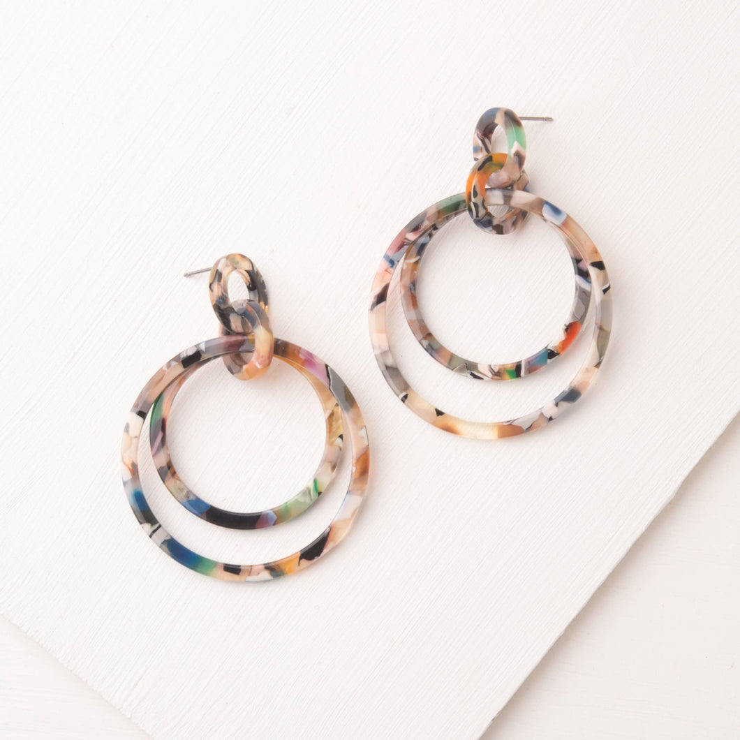 Margot Multicolored Resin Dangle Earrings