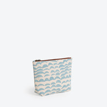 Load image into Gallery viewer, Large Waterproof Pouch in Blue Wave Print
