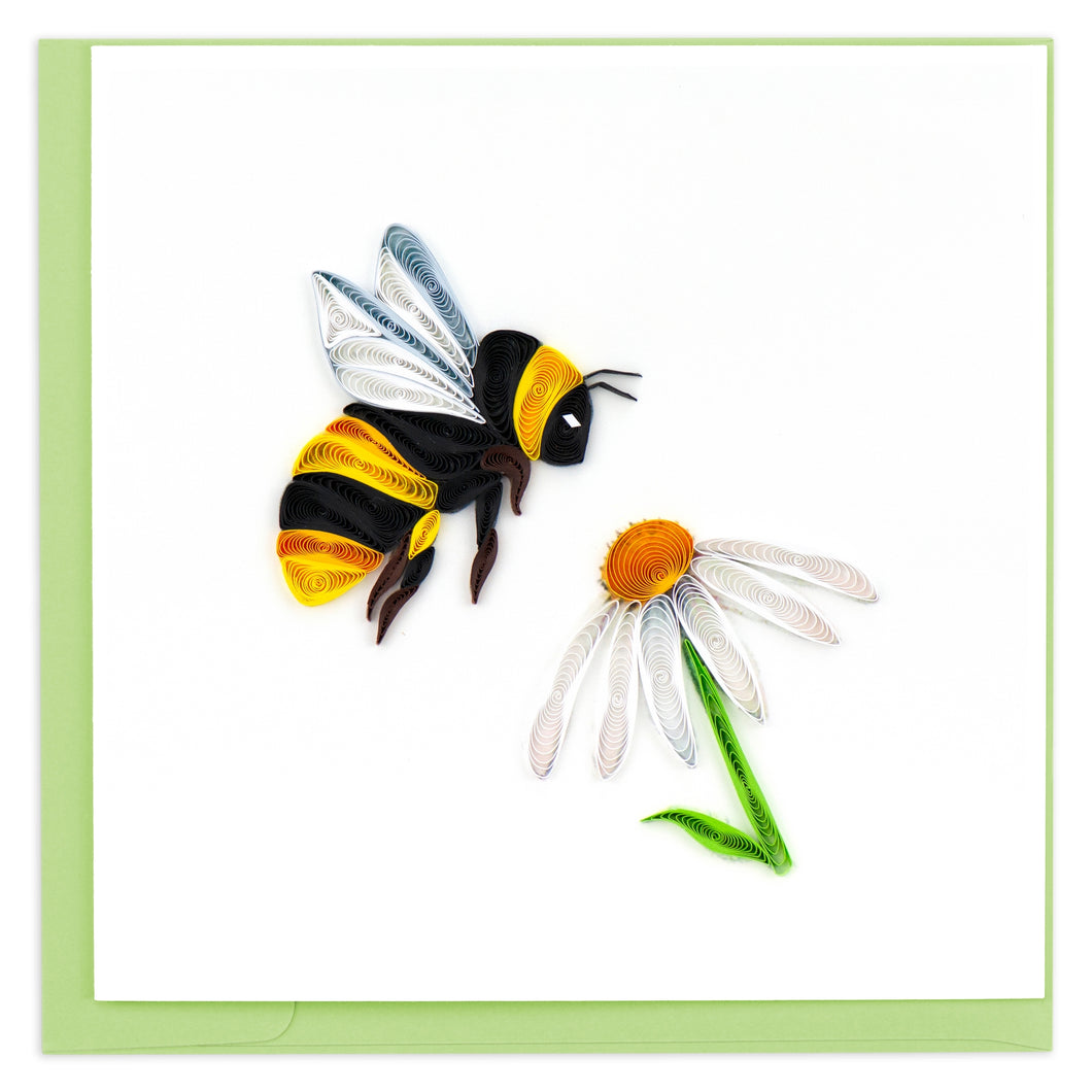 Bumble Bee Quilling Greeting Card ||  Spring, Nature, All Occasion