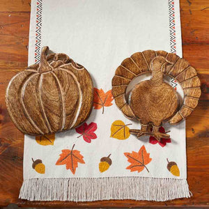 Mango Wood Pumpkin Trivet