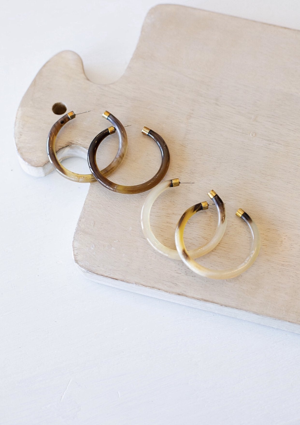 Classic Horn Hoop Earrings The Lemonade Boutique LLC