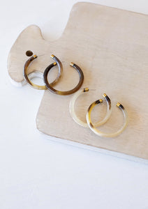 Classic Horn Hoop Earrings