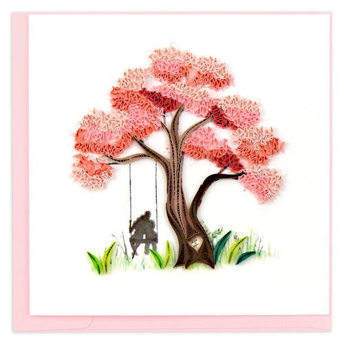Blooming Love Tree Quilling Greeting Card || Love, Anniversary, Valentine's Day