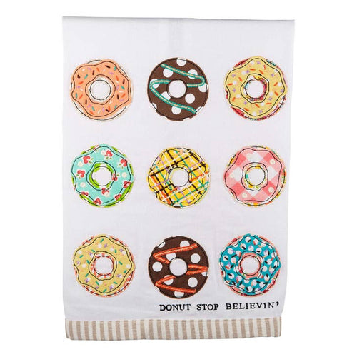 Donut Stop Believin Tea Towel