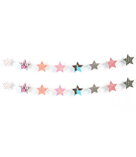 Metallic Cotton Star Garland