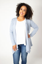 Load image into Gallery viewer, Sky Striped Waterfall Cardigan Top