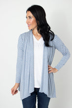 Load image into Gallery viewer, Sky Striped Waterfall Cardigan Top