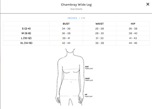 Chambray Wide Leg
