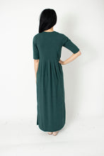 Load image into Gallery viewer, Forest Green Empire Maxi Dress