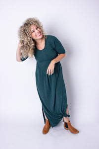 Forest Green Empire Maxi Dress