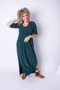 Forest Green Empire Maxi Dress