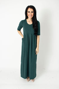 Forest Green Empire Maxi Dress