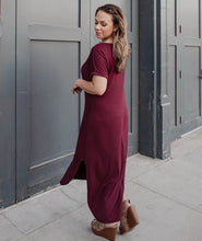 Load image into Gallery viewer, The Heights Midi Dress in Burgundy